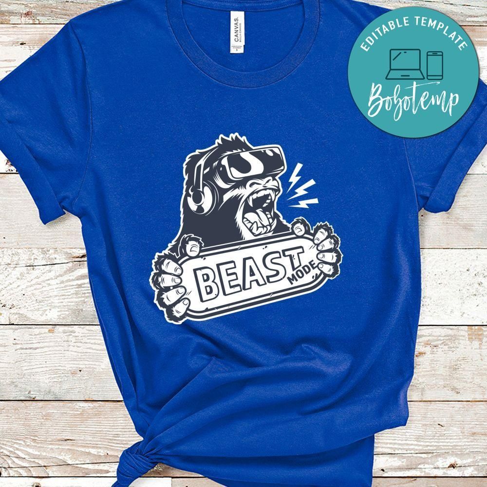 Gamer Beast Mode Black Shirt