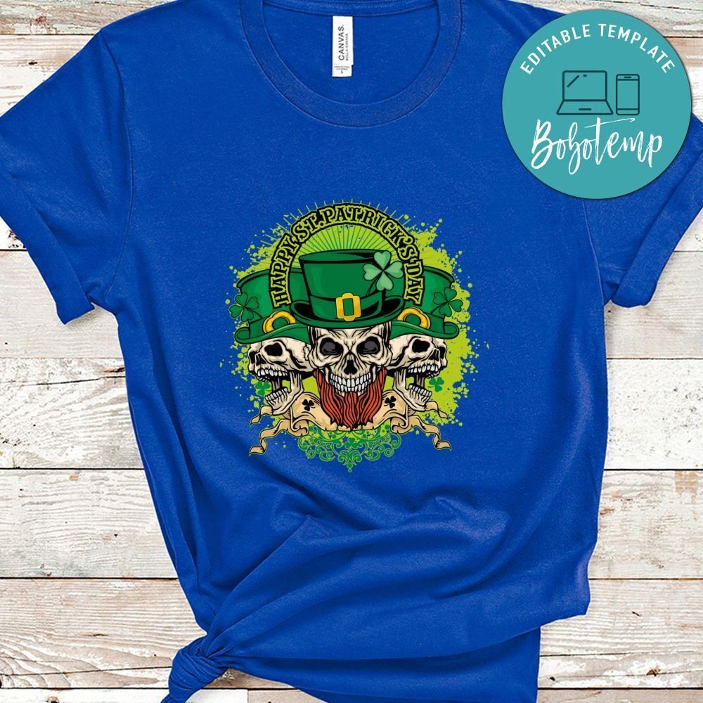 Happy St.Patrick's Day Shirt, Skull St.Patrick Shirt