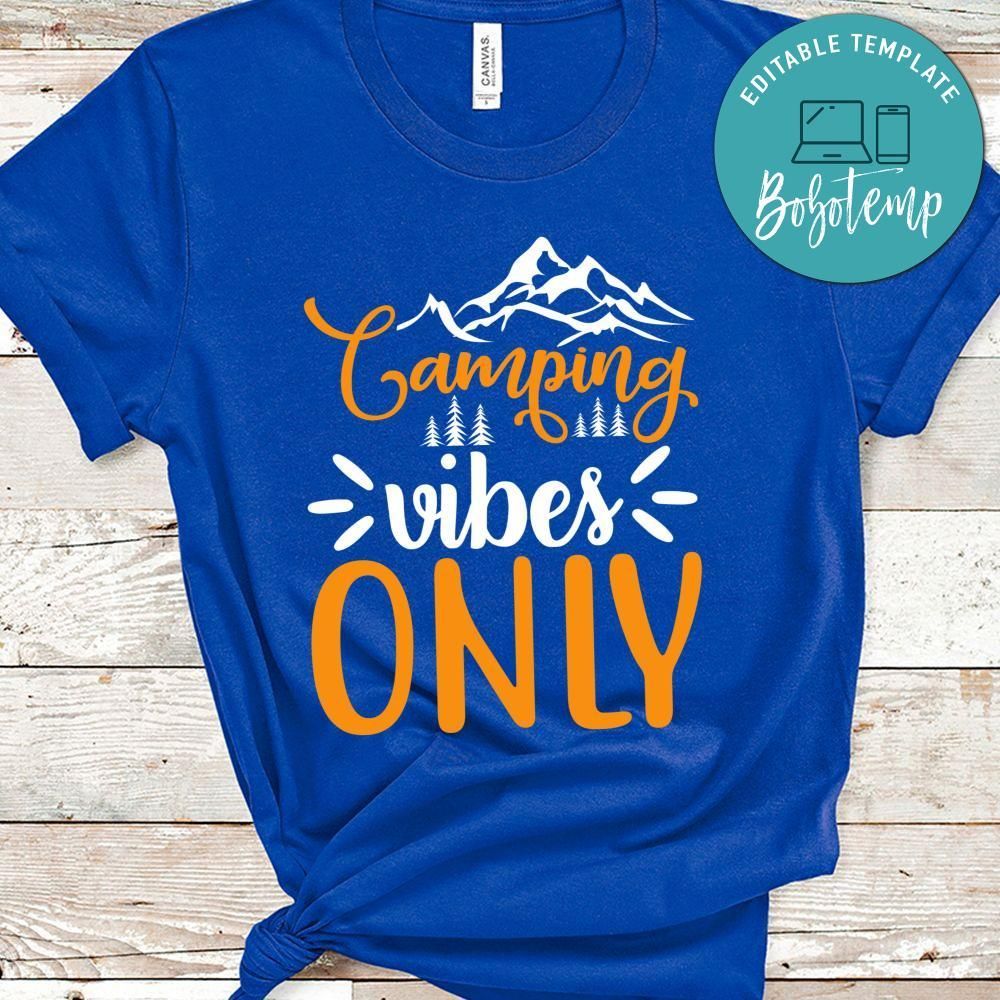 Camping Vibers Only Black Shirt