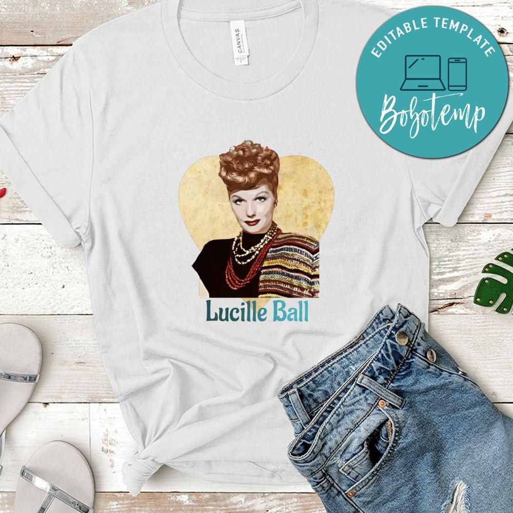 Lucille Ball Portrait Color Paint Shirt