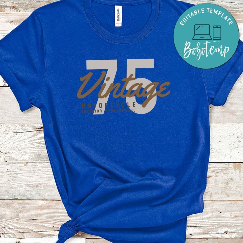 75 Vintage Motorcycle Superior Performance Shirt