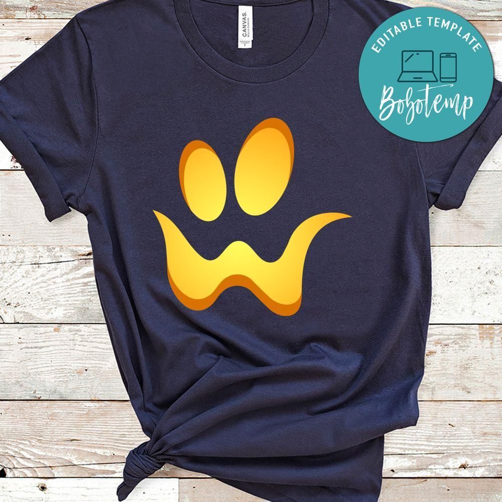 Scary Funny Glowing Faces Halloween Pumpkin Ghost No15 Shirt