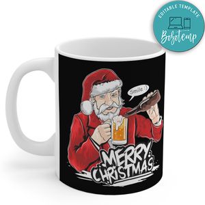 Merry Christmas With Santa Claus Beer Christmas Party Gift Mug