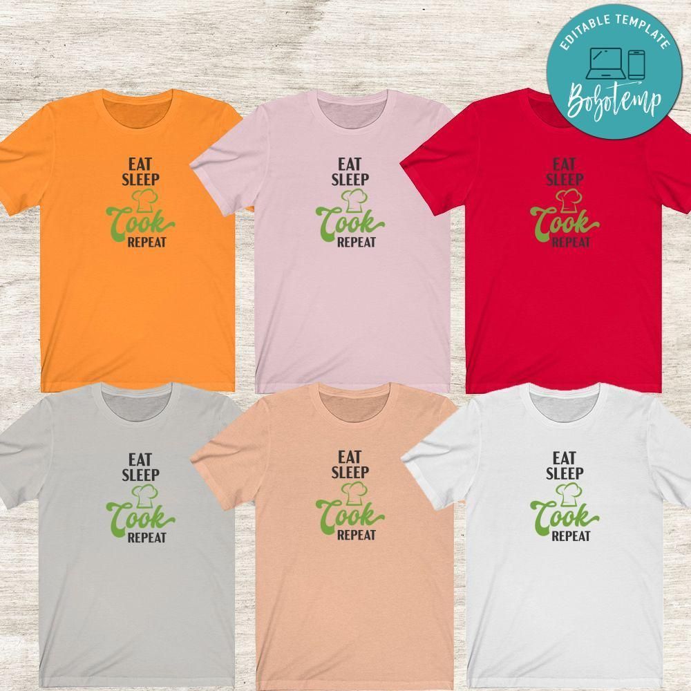 Eat Sleep Cook Repeat Shirt