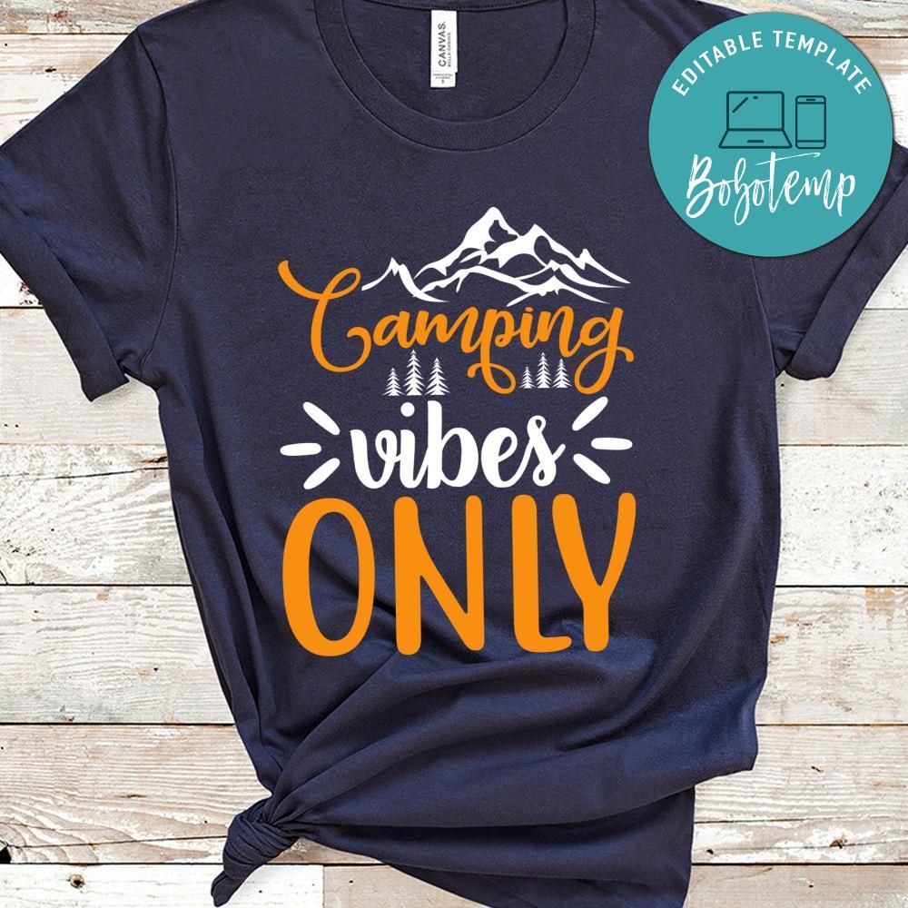 Camping Vibers Only Black Shirt