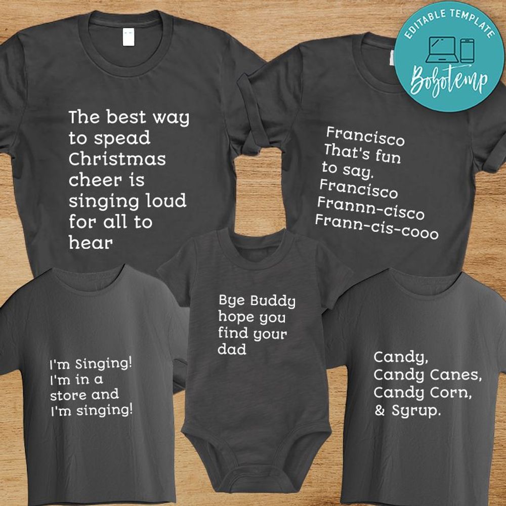 Elf Movie Quotes Shirt - Family Christmas Elf Movie Shirts