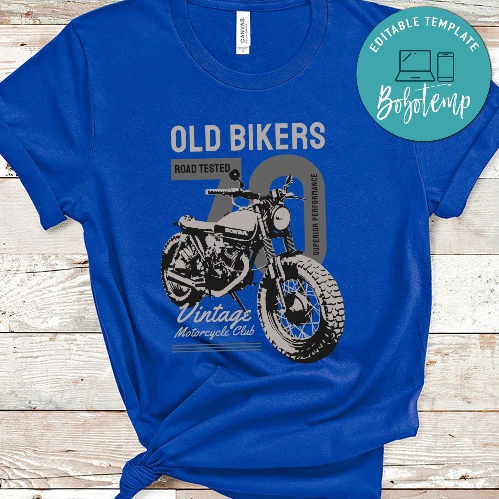 old Bikers Vintage Motorcycle Club Shirt