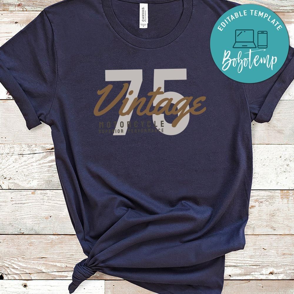 75 Vintage Motorcycle Superior Performance Shirt