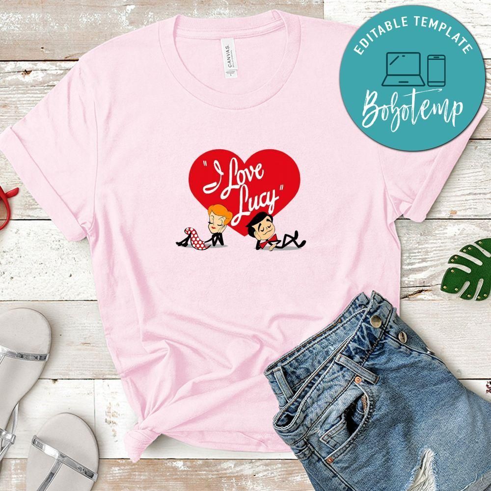 I Love Lucy Heart And Couple Shirt