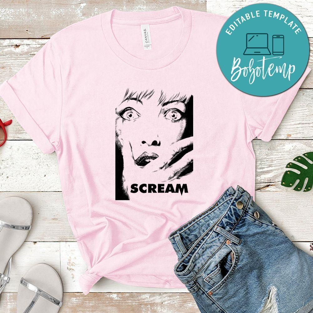 Scream Retro 90s Cult Horror Film Shirt, Scream Face Shirt, Scream Shirt