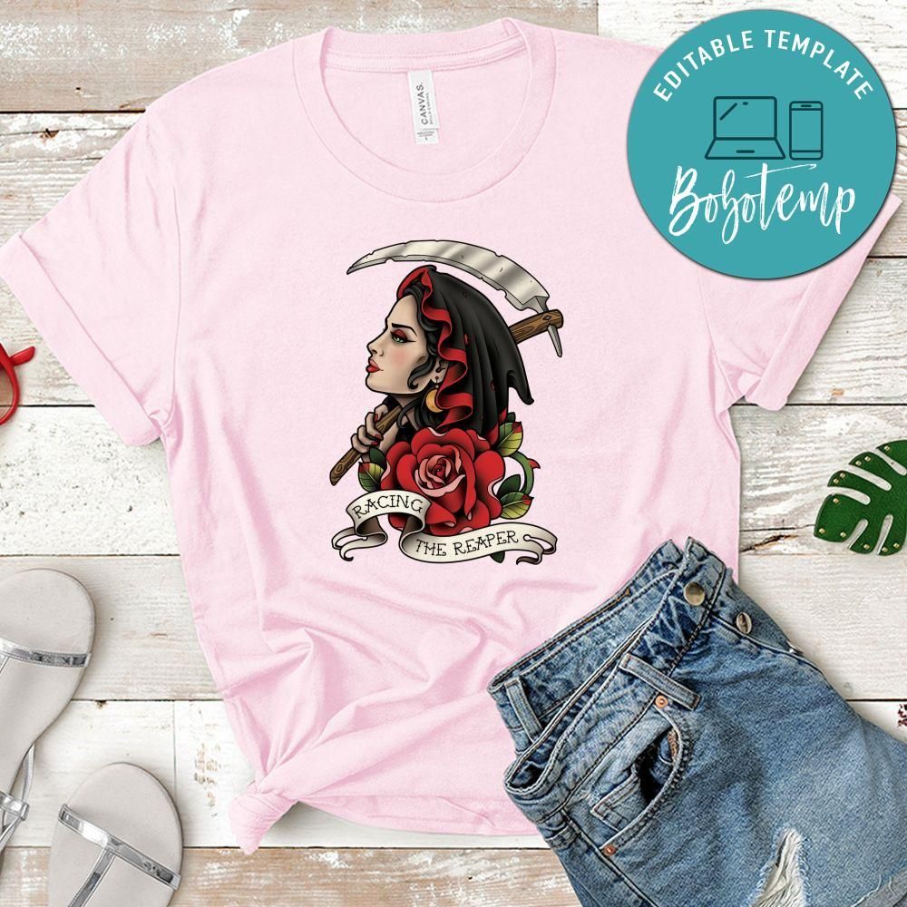 Racing The Reaper Shirt, Tatoo Lady Shirt