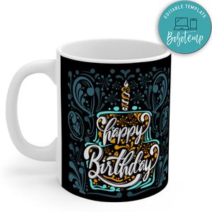 Happy Birthday Candle Cake Mug