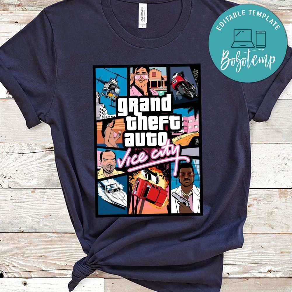 Grand Theft Auto Vice City Shirt, Vice City Game Shirt