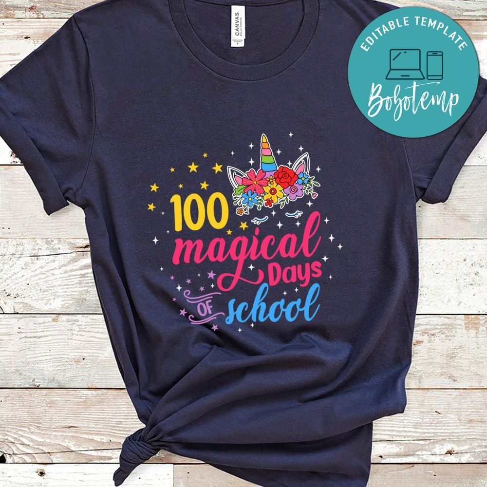 100 Magical Days of School Unicorn Kids Shirt
