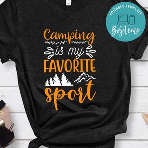 Camping Is My Favorite Sport Black Shirt