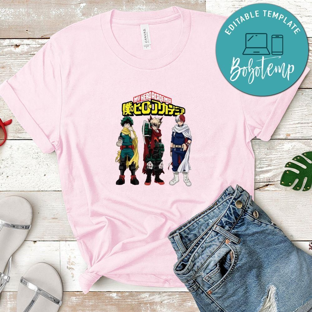 My Hero Academia Shirt, Shoto Todoroki Shirt, Bakugo Katsuki Shirt, Midoriya Izuku Shirt
