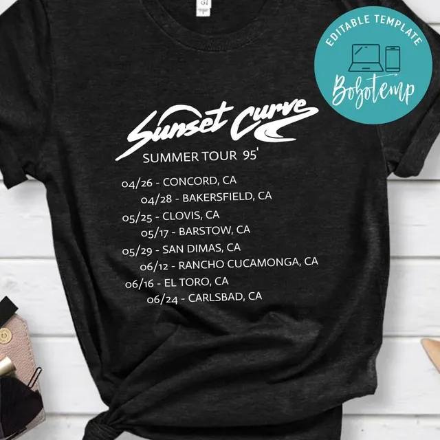sunset curve tour shirt