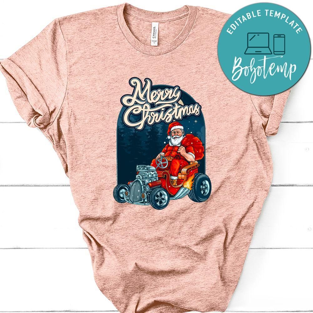 Merry Christmas, Santa Claus Hot Rod Shirt