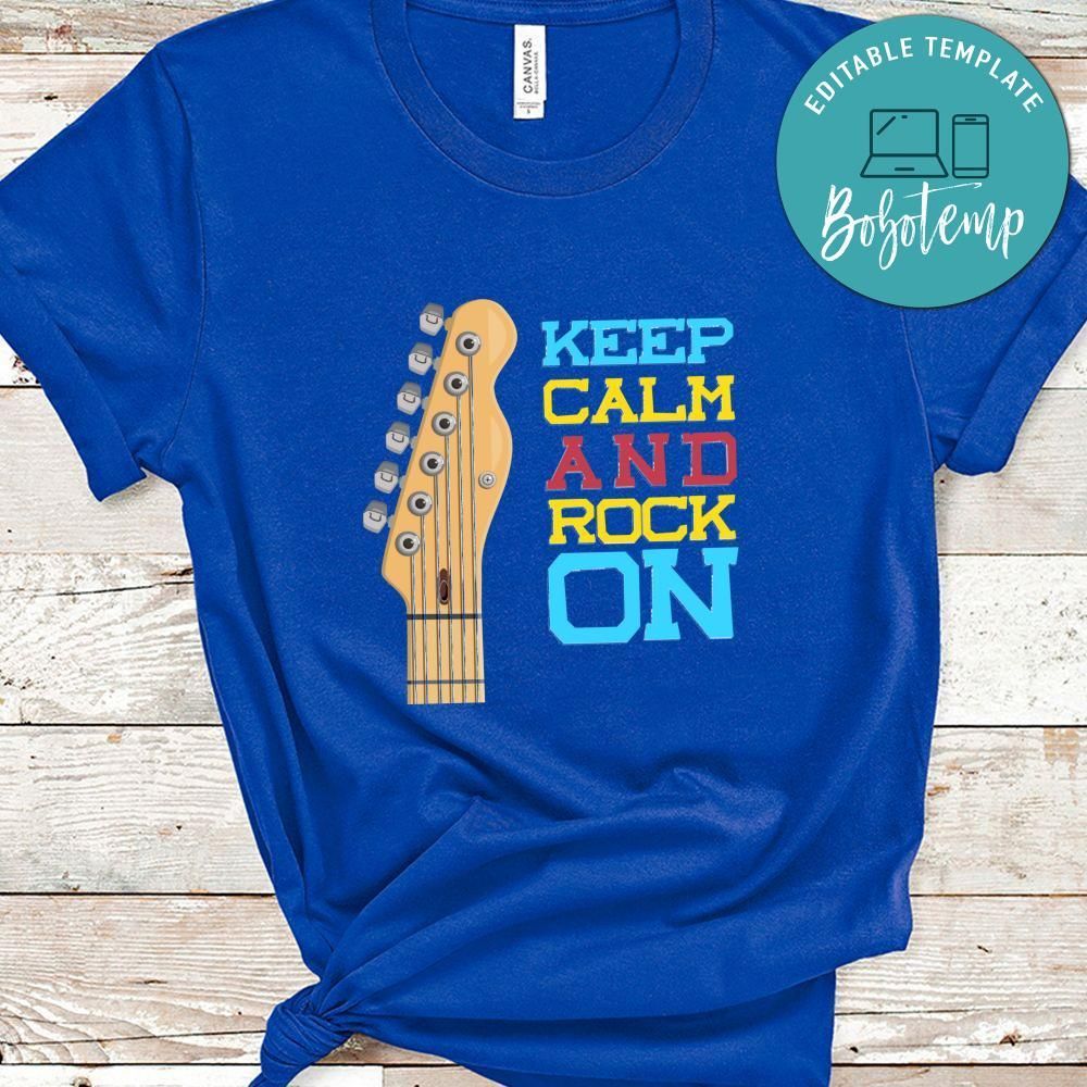 Music Keep Calm And Rock On Shirt