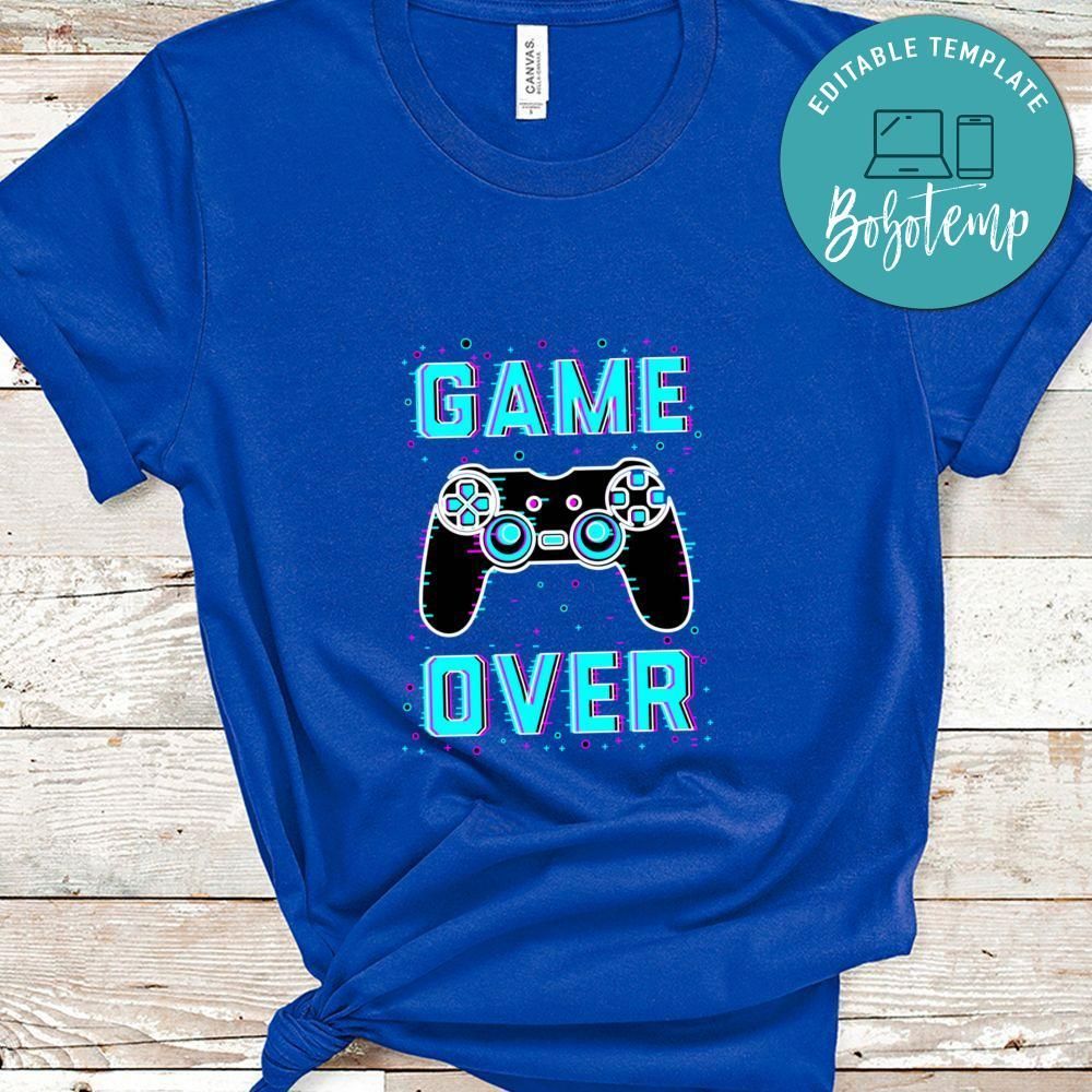 Game Over With Joytick Tshirt