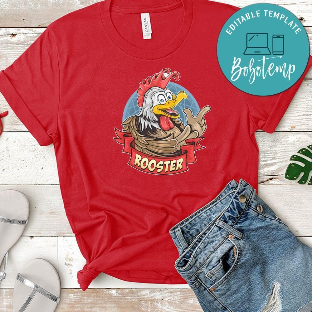 Rooster Chicken Smile Funny Cute Shirt