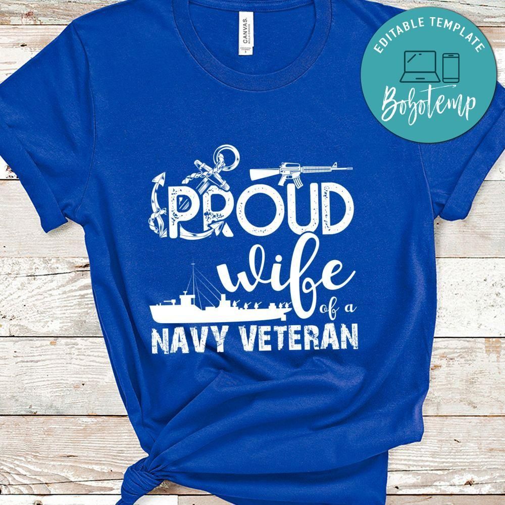 Proud Wife Of A Navy Veteran Tshirt