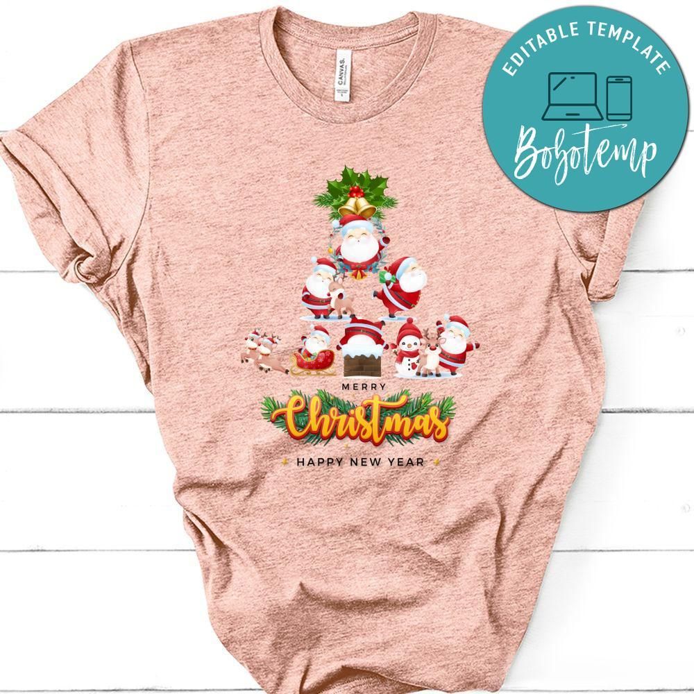 Merry Christmas And Happy New Year, Cute Santa Claus For Christmas Day Gift Shirt