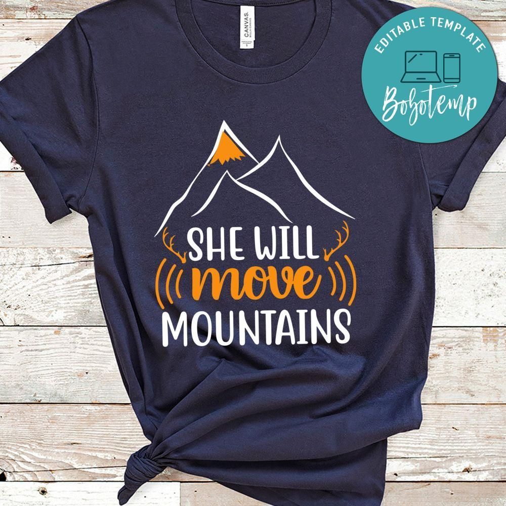She Will Move Mountains Black Shirt