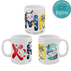 Xmas Cute Animals Merry Christmas Mug
