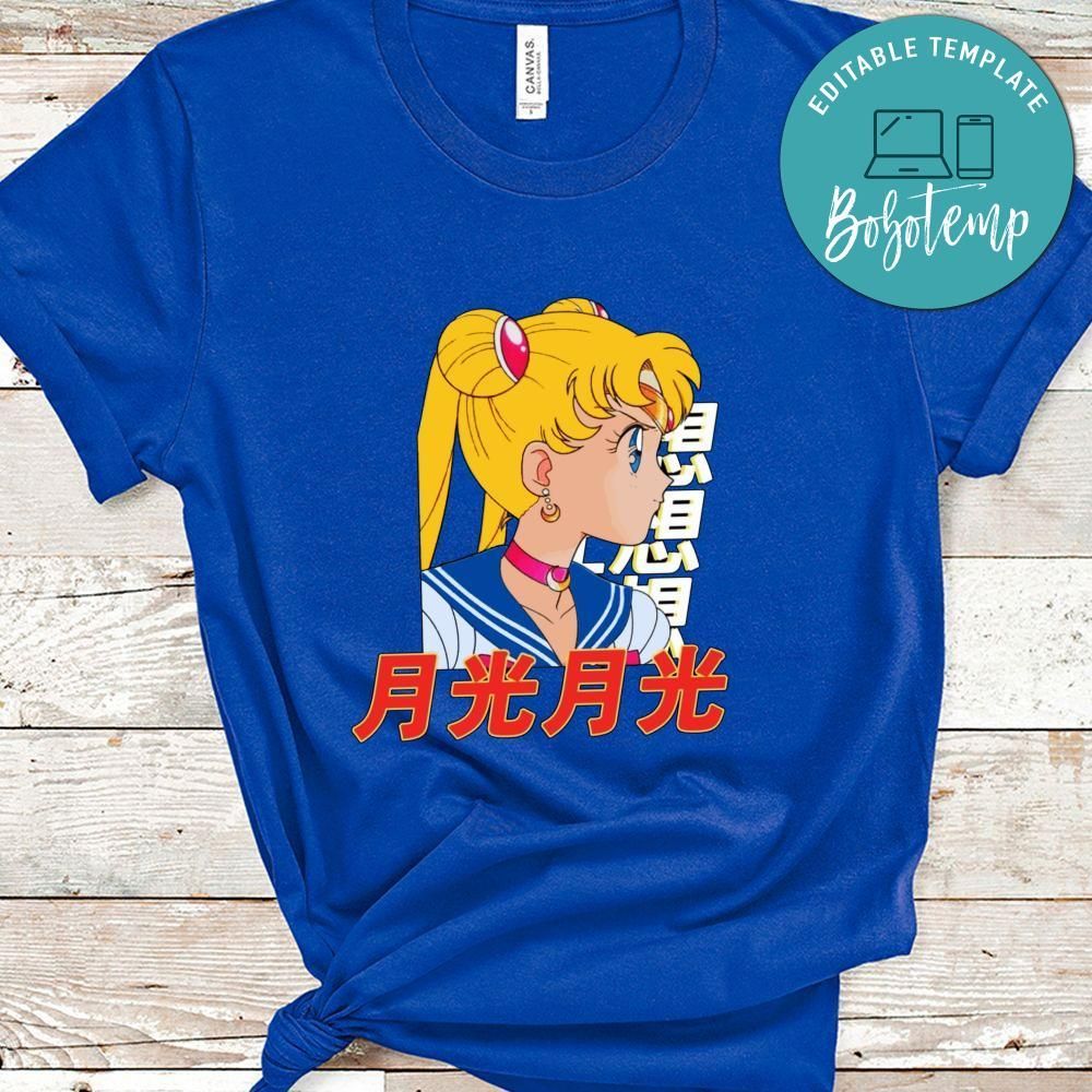 Sailor Moon Shirt, Japanese Manga Shirt