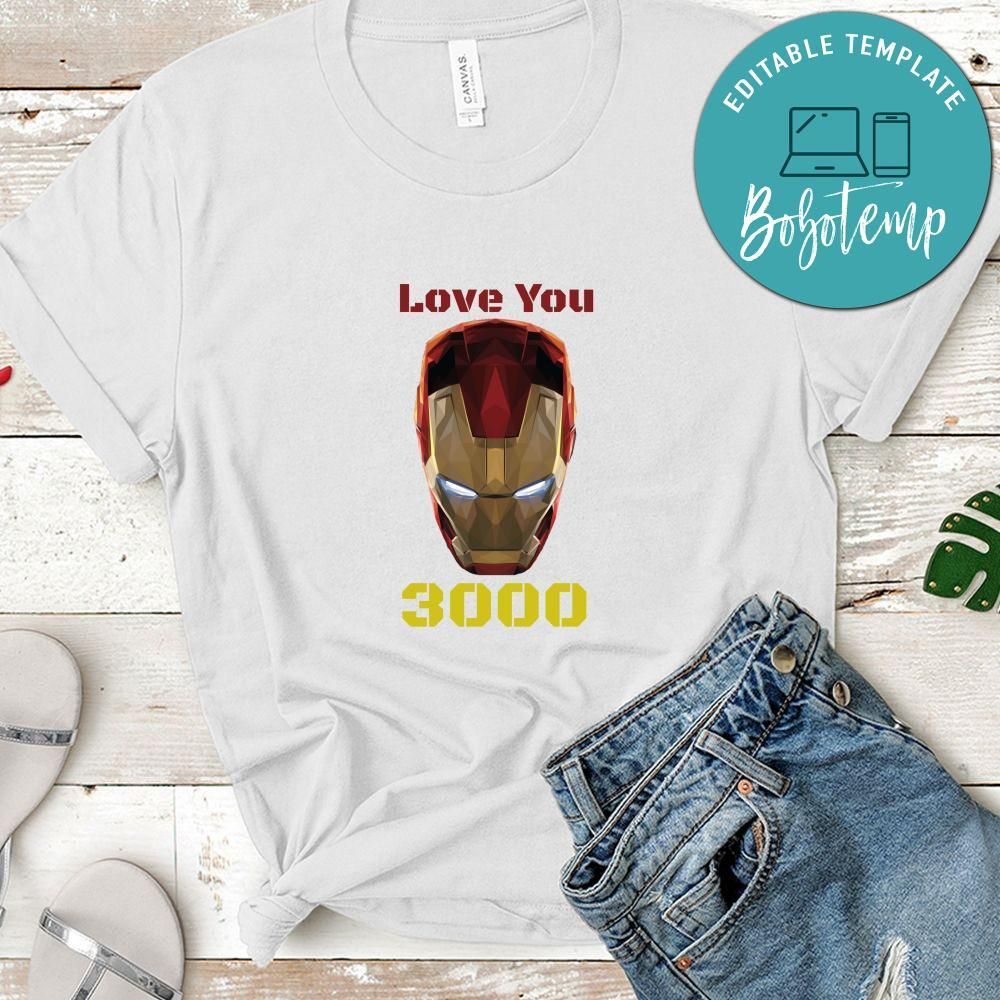 Love You 3000 Iron Man Shirt, Iron Man Gift Shirt