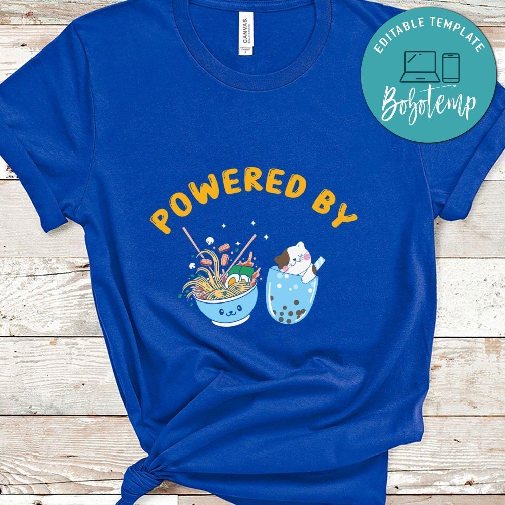 Powered By Ramen Cat Shirt