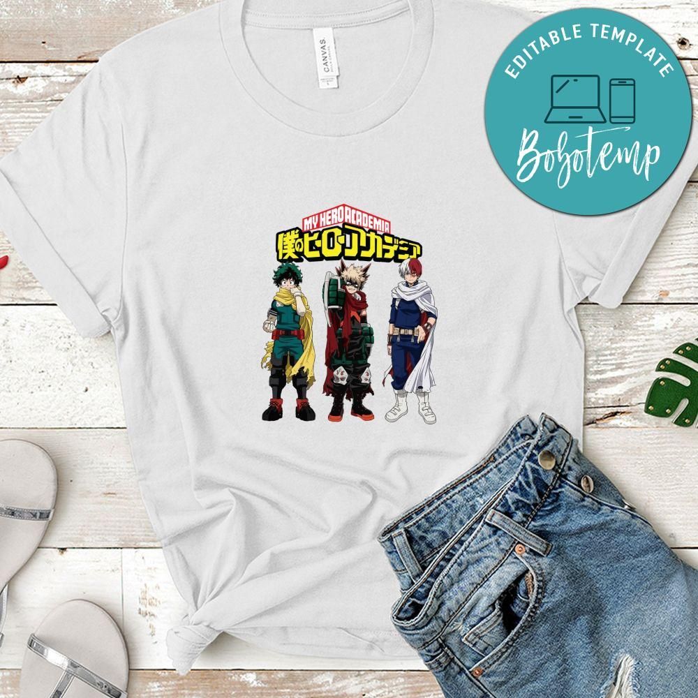 My Hero Academia Shirt, Shoto Todoroki Shirt, Bakugo Katsuki Shirt, Midoriya Izuku Shirt