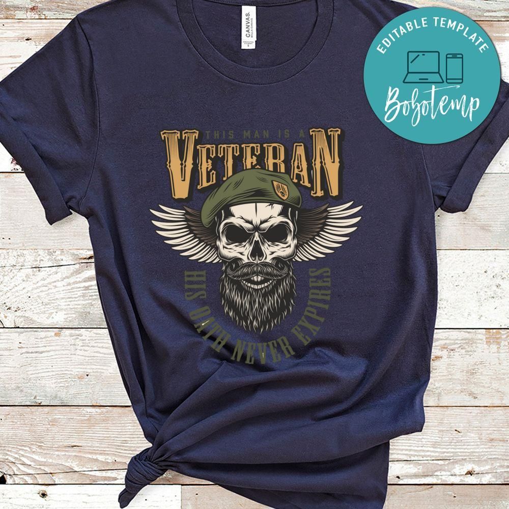 This Man Is A Veteran Black Tshirt