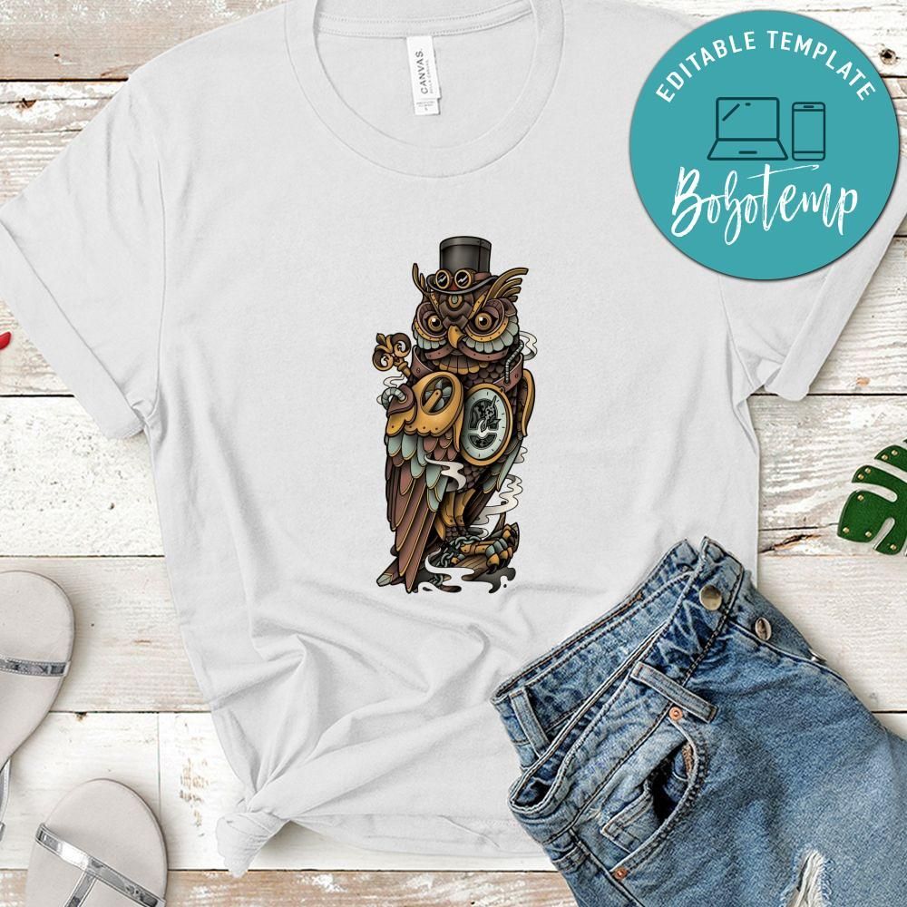 Steampunk Owl Tattoo Shirt