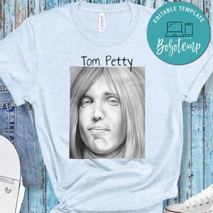 Tom Petty Hand Draw White Shirt