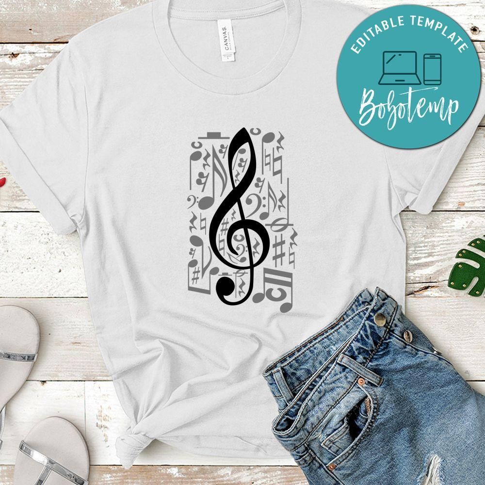 Musical Notes Staff Shirt