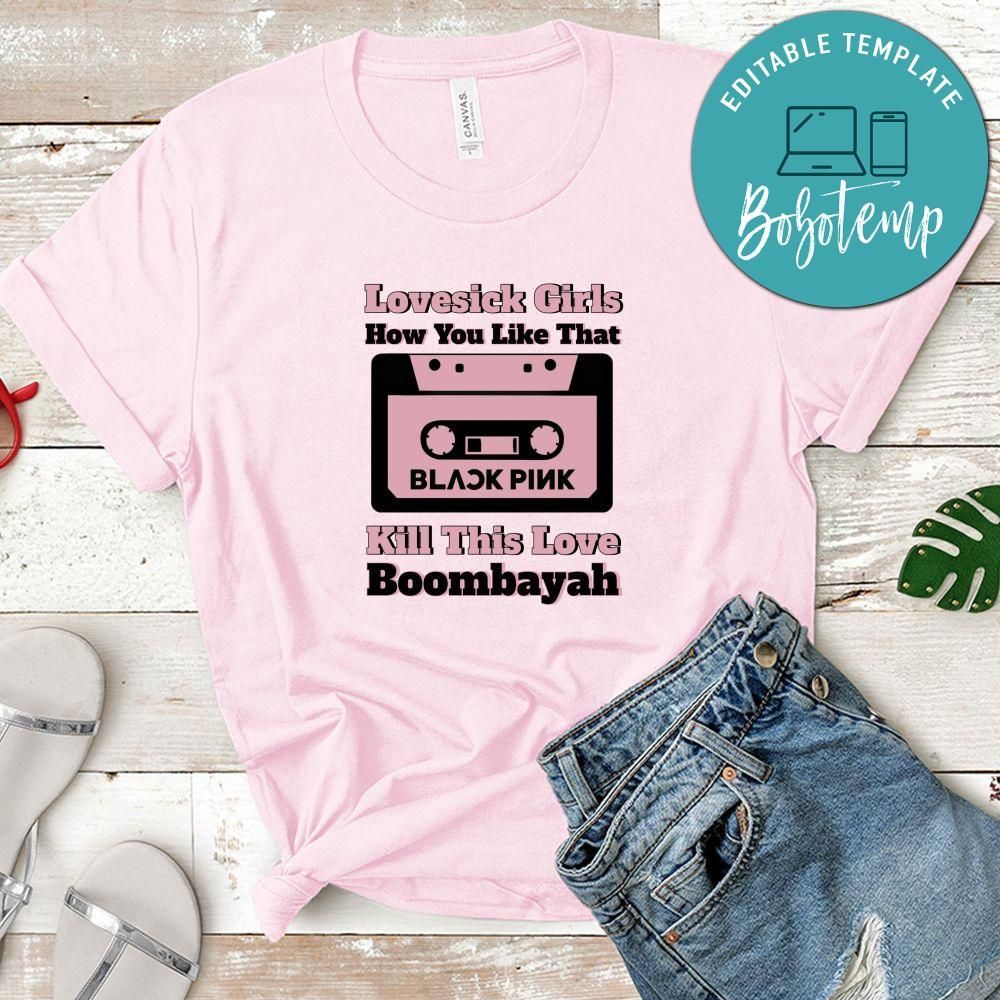 Blackpink Music Cassette Music List Shirt
