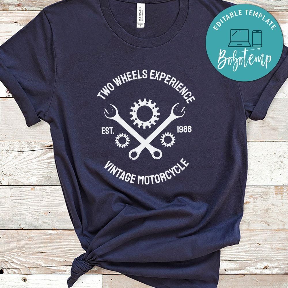 Two Wheels Experience Est 1986 Vintage Motorcycle Shirt