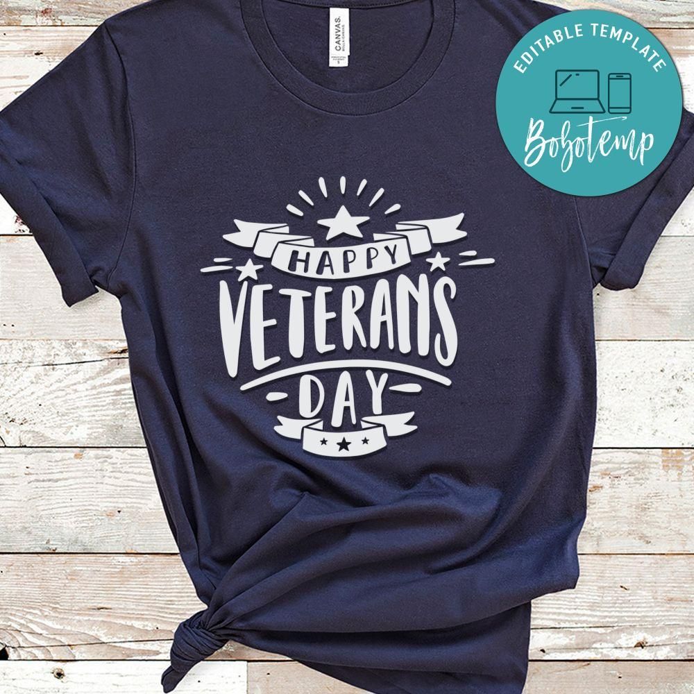 Happy Veteran Day Black Tshirt