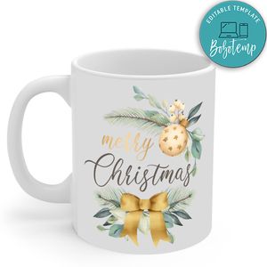 Merry Christmas Typography No29 Mug