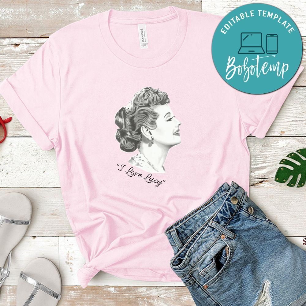 I Love Lucy Shirt, Lucille Ball Portrait Shirt