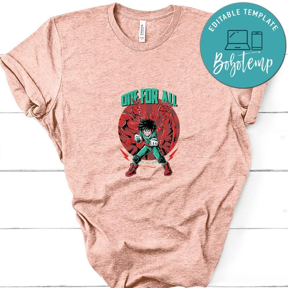 One For All Shirt, My Hero Academia Shirt