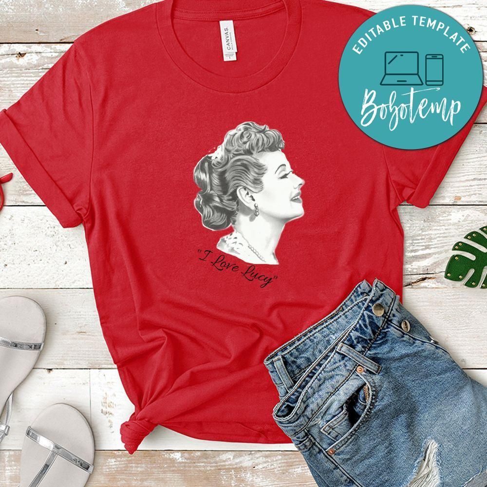 I Love Lucy Shirt, Lucille Ball Portrait Shirt
