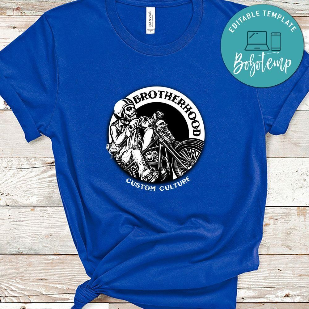 Chopper Skull Biker Brotherhood Custom Culture Shirt