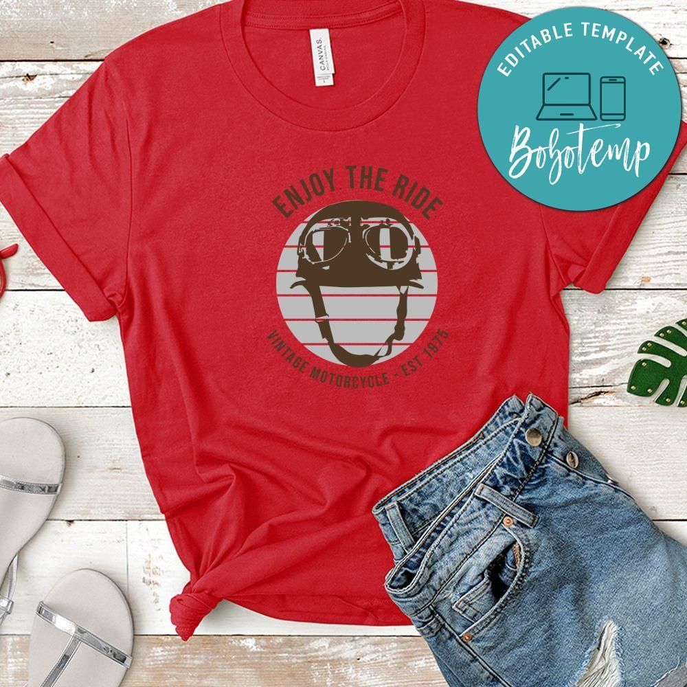 Enjoy The Ride Vintage Motorcycle Est 1975 Shirt