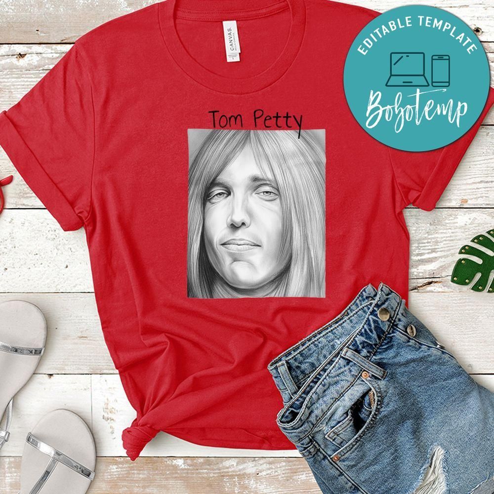 Tom Petty Hand Draw White Shirt