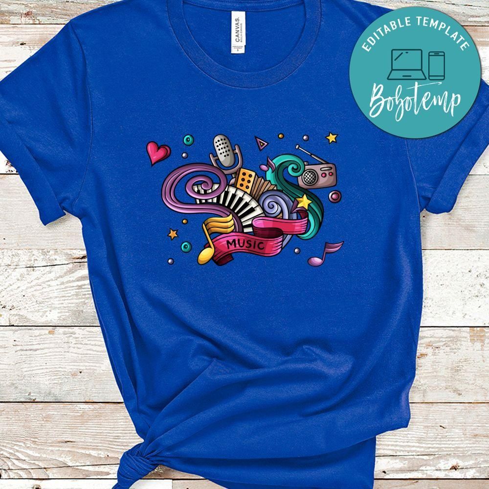 Cartoon Music and Instruments No9 Shirt
