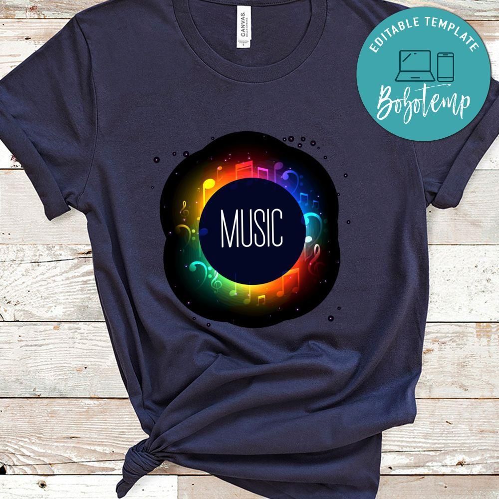 Colorful Musical Festival With Music Notes Shirt
