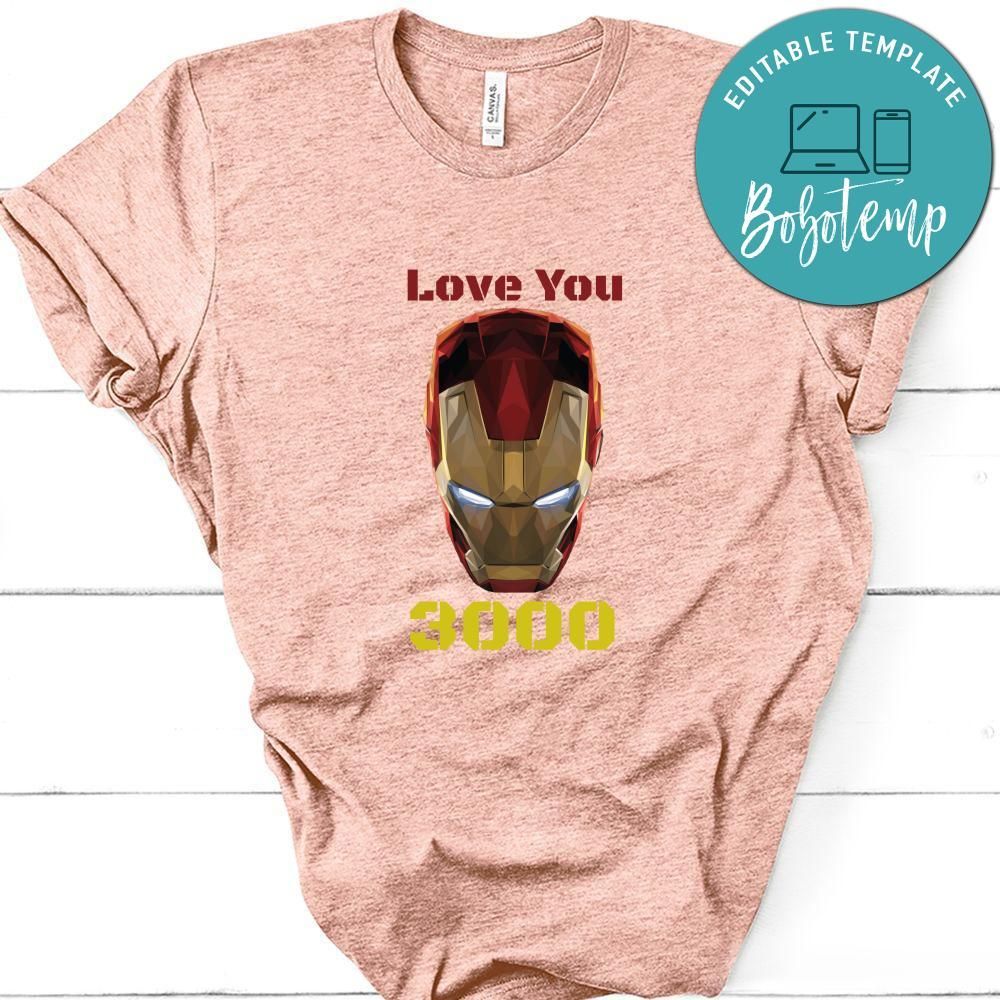 Love You 3000 Iron Man Shirt, Iron Man Gift Shirt